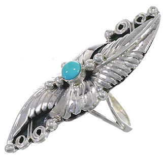 Southwest Turquoise and Sterling Silver Ring Size 5-1/2 VS60933